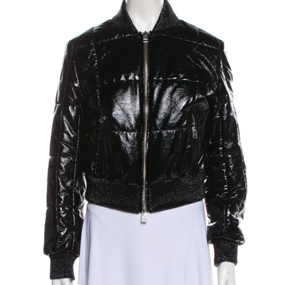 Veronica Beard bomber Black Quilted Zippered Jacket Extra Small